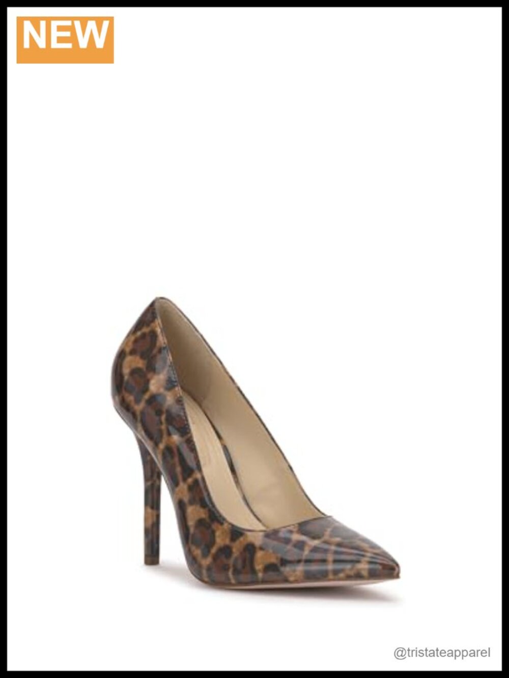 Faux Leather Pointed Toe Stiletto Pump Animal Print Slip On